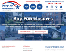 Tablet Screenshot of patriotauctioneers.com